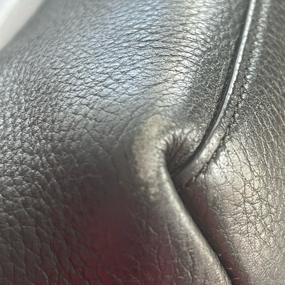 Cole Haan Palermo Silver and Black Two-Tone Leather Tote Bag - Picture 11 of 12